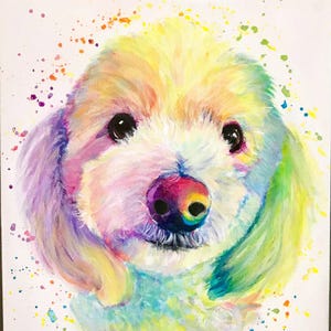 Portrait from Photo Pets, Pet Art Commission, Dog Portrait Custom Painting, Custom Pet Portrait Watercolor, Rainbow Bridge Pet Memorial Gift