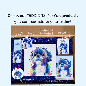 Custom Pet Portrait Color, Dog Painting Commission, Handpainted Artwork from photo, Vibrant Colorful Pet Portrait, Modern Pet Memorial gift image 10