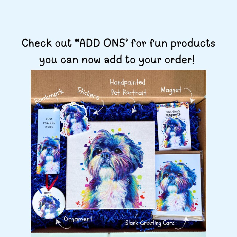 Custom Pet Portrait Color, Dog Painting Commission, Handpainted Artwork from photo, Vibrant Colorful Pet Portrait, Modern Pet Memorial gift image 10