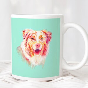 Aqua Aussie Mug, Australian Shepherd Mug, Mini Aussie, Miniature Australian Shepherd, Coffee Mug, Cute Coffe Mug, Gift Ideas, Aussie Dog
