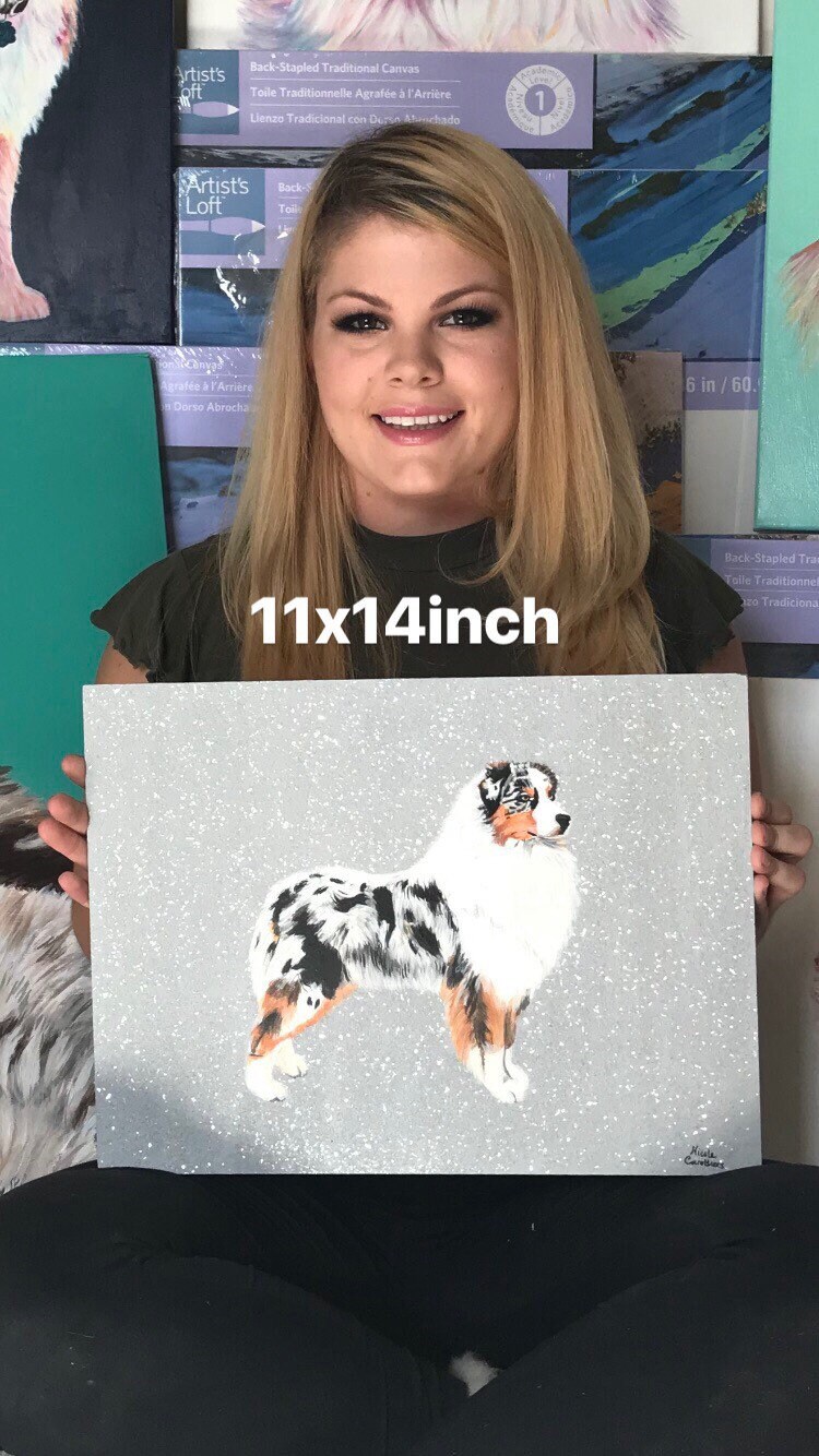 Pet Portrait Custom Dog Painting Custom Painting Dog Mom Etsy