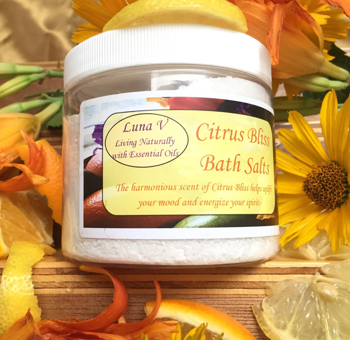 Organic Bath Salts with Essential Oils Etsy