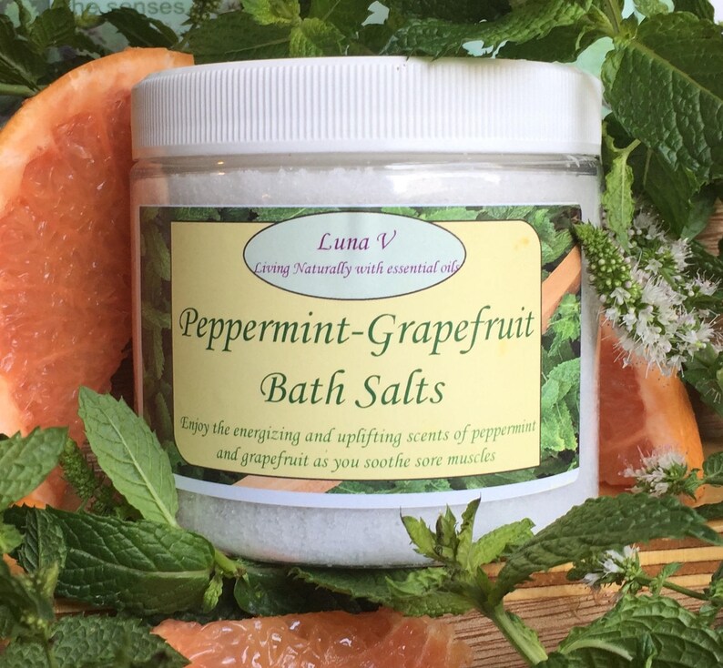 Organic Bath Salts With Essential Oils Etsy