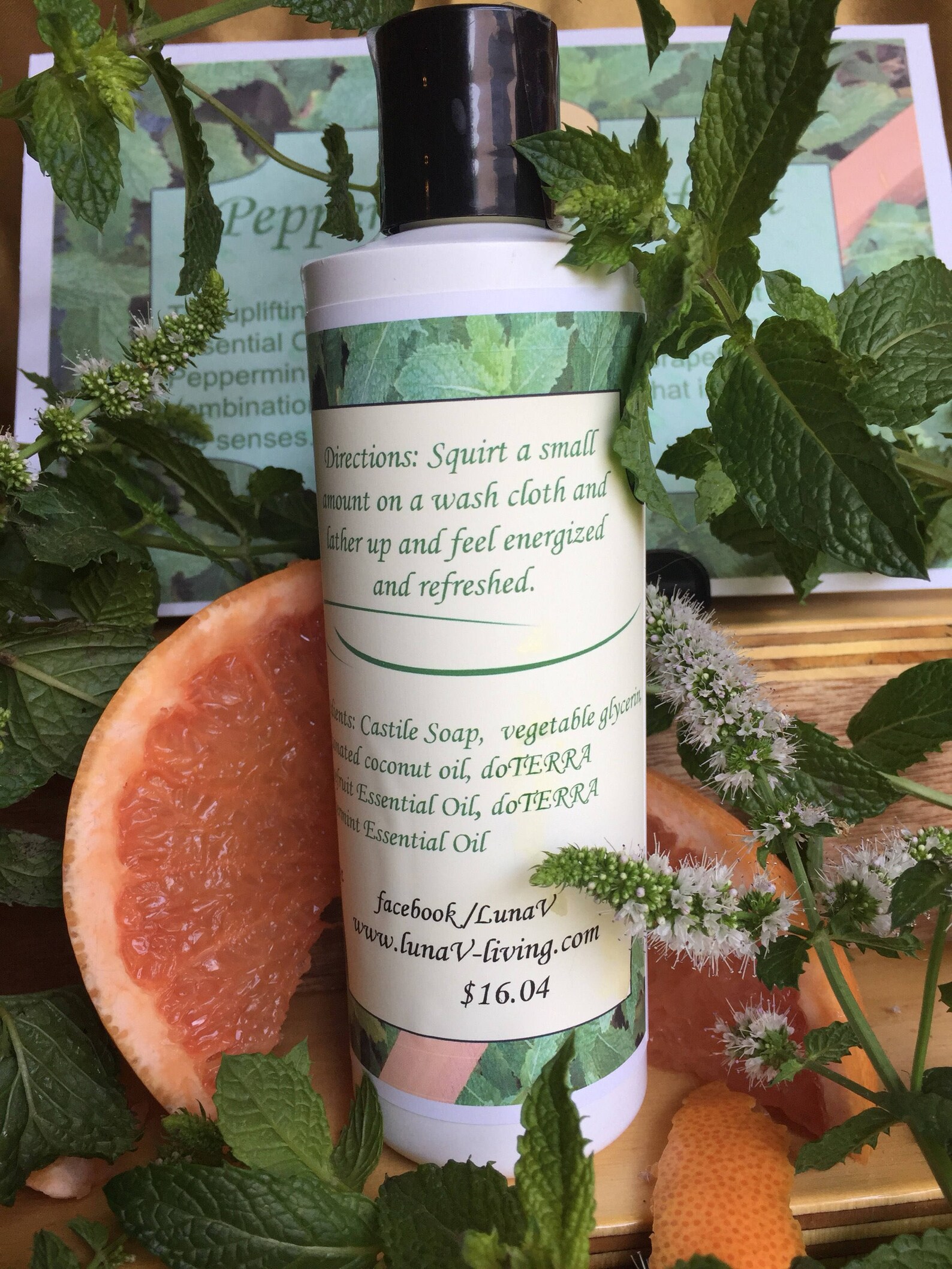Organic Body Wash With Essential Oils Etsy