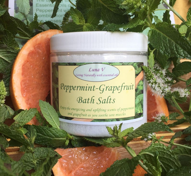 Organic Bath Salts with Essential Oils Etsy