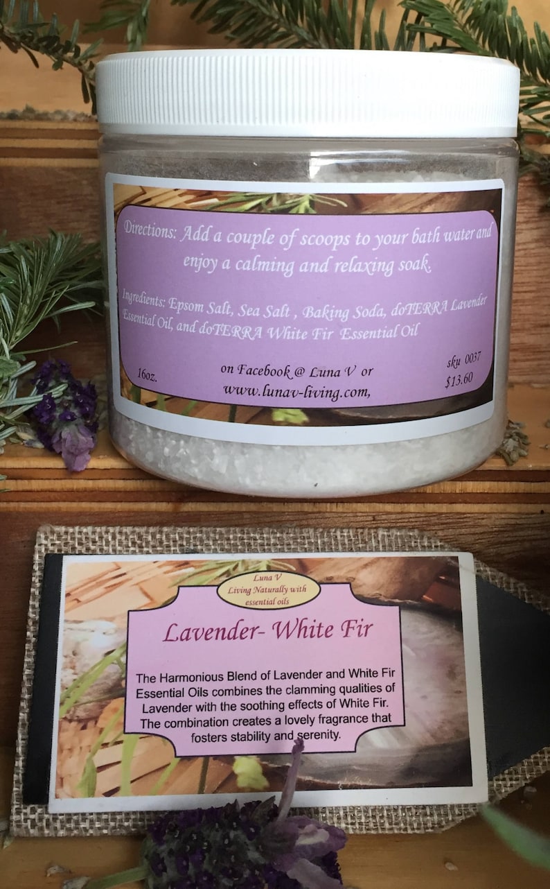 Organic Bath Salts with Essential Oils Etsy