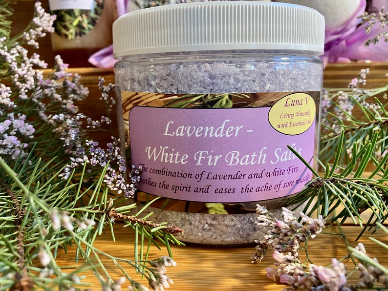 Organic Bath Salts With Essential Oils Etsy