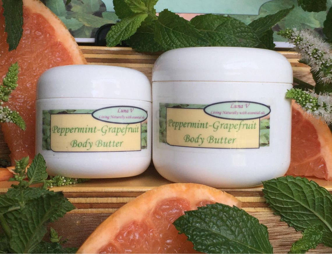 Organic Body Butter With Essential Oils Etsy