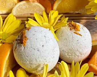 Organic Bath Bombs with Essential Oils