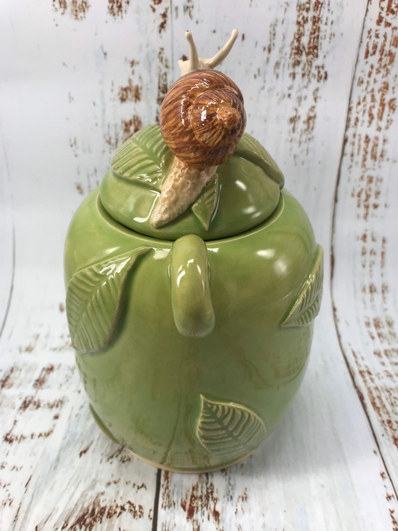 Snail Jar Storage Jar Green Jar Snail Etsy