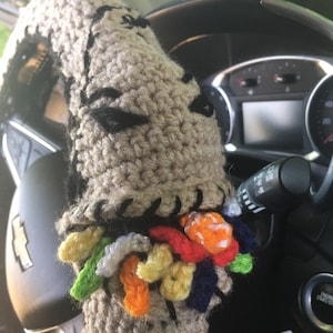 Nightmare  steering wheel cover. Crotchet