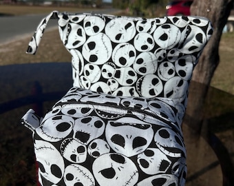 set di trousse per cosmetici / 2 pezzi incubo bianco e nero