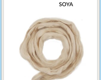 Soja soja filature fibres peignées Roving Femme 25 G Beige Soja soja filature fibres peignées Roving Femme 25 G Beige