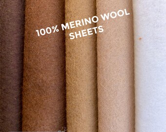 felted wool fabric All-Naturally Dyed 100/% wool felt sheets yardage over 30 shades