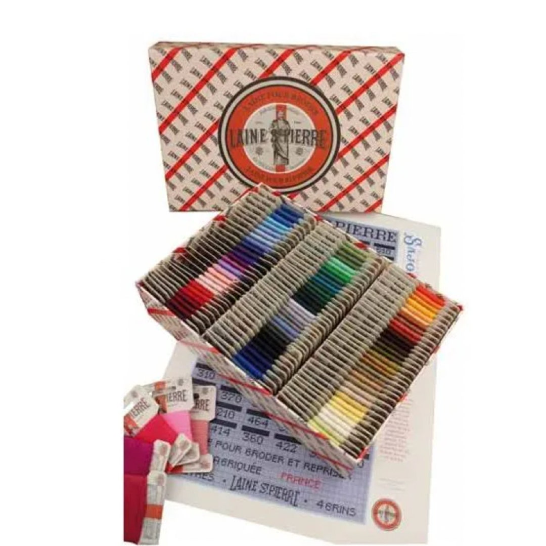 Full Box Embroidery Wool Floss Laine SAINTPIERRE Floss Box 96 CARDS