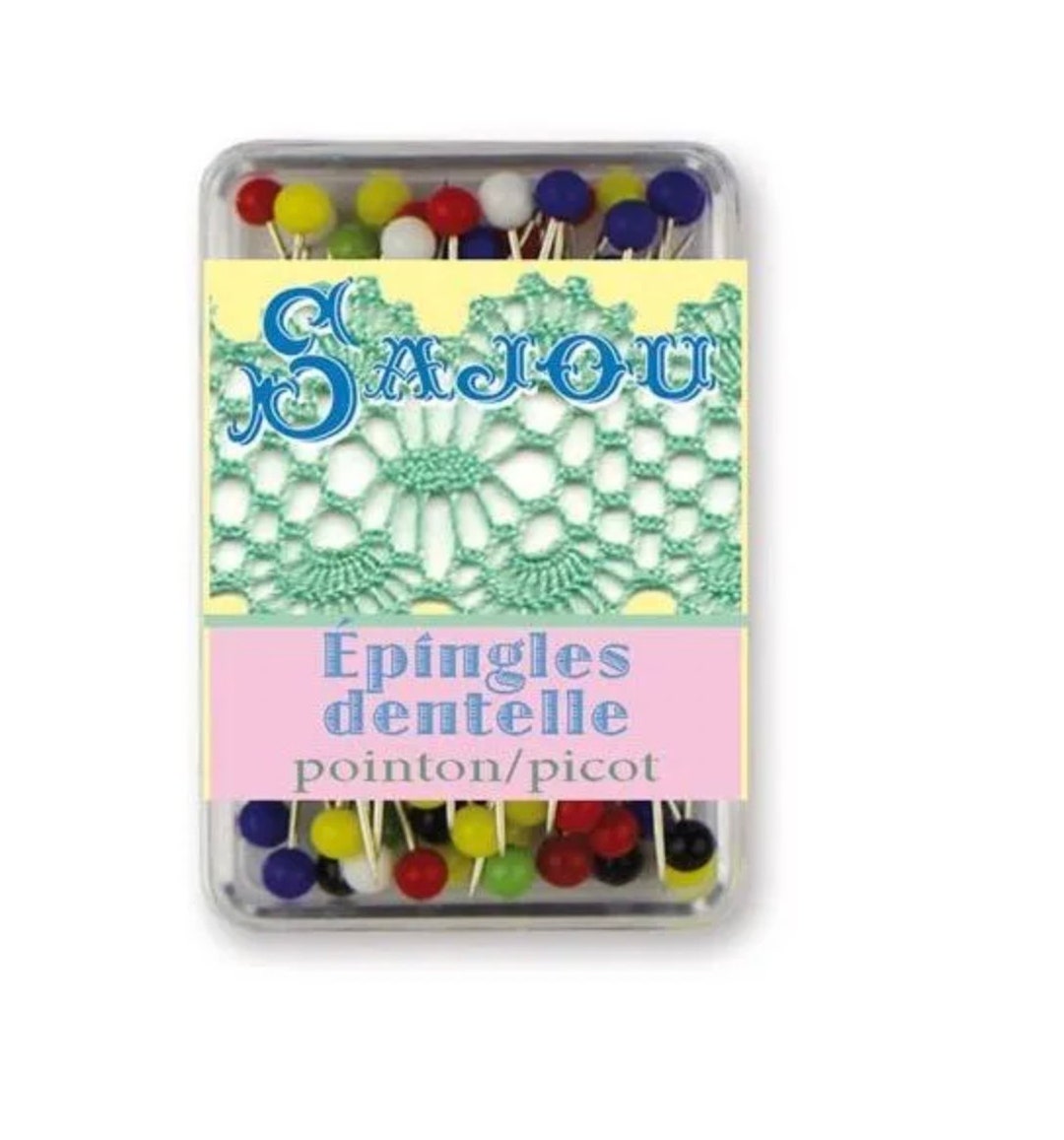 SEWING PINS Murano Glass Head Fine Picot for Bobbin Lace Making or Silk