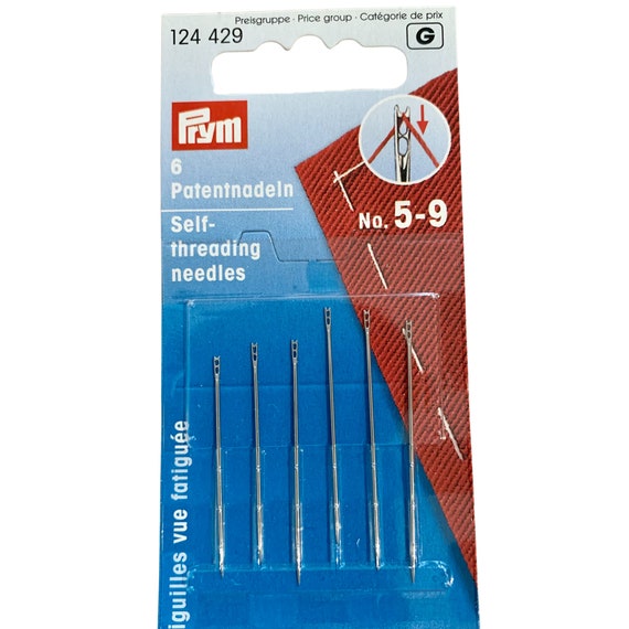 Self Threading Needles 6/12 Assorted Hand Sewing Needles 1 Packet 12 Needles  