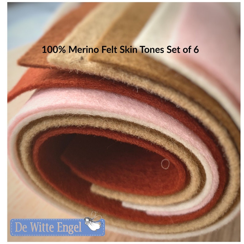 Skin Tones Wool Felt Sheets // 100 Merino Wool Felt // Etsy