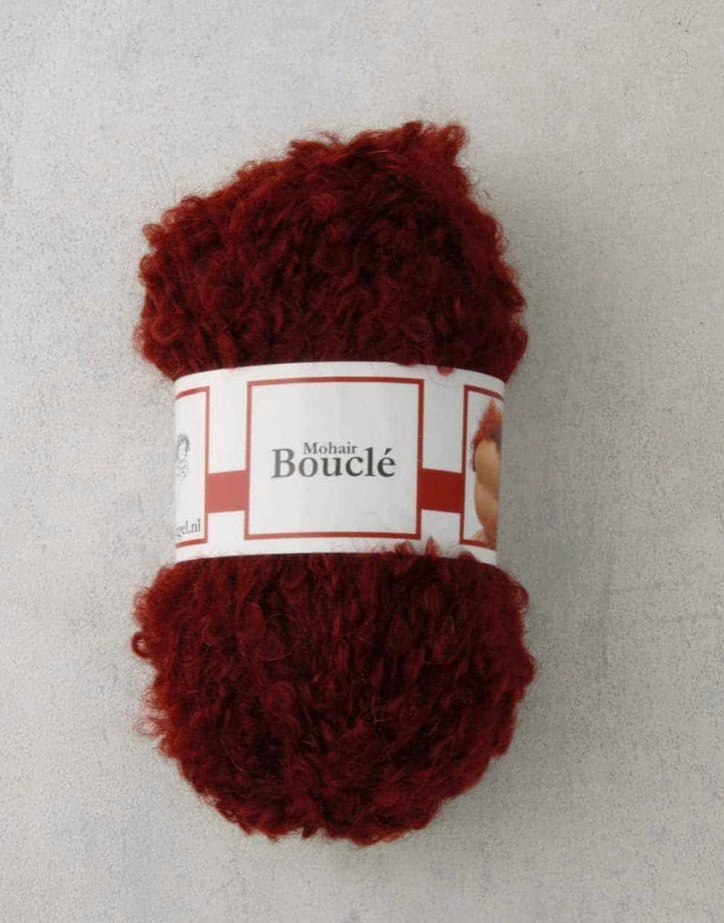 Doll Hair RED BROWN Mohair Bouclé Yarn // 50 G Soft Yarn Etsy