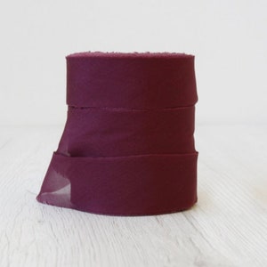 シルクシフォンリボン 2.5 cm幅 / 極薄バイアスカットシルクリボン / DyeingHouseGallery DHG / 100%シルクシフォン / カラー: BLOSSOM