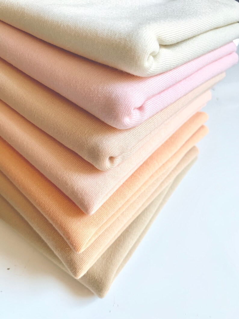 Doll making fabric // Doll jersey in 8 different shades // Stuffed doll skin fabric // De Witte Engel doll jersey // Waldorf doll skin image 4