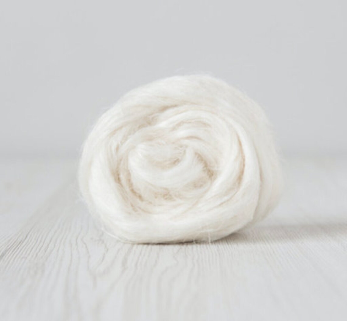 Natural Flax Fibers NATURAL WHITE // Flax Ivory Mix Natural Etsy