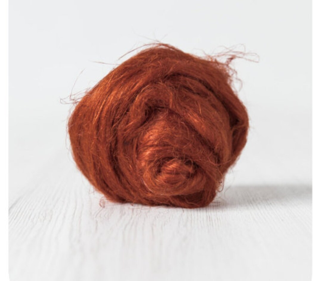 Superior Flax Linen Roving Tops Sliver RUST // DHG // Natural Flax ...
