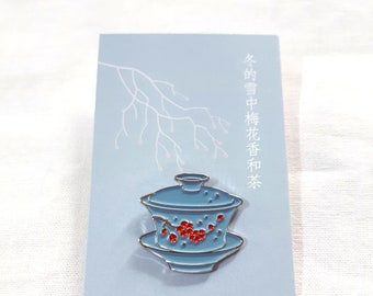 Prunus Mume Blossom Scent and Tea in Winter Snow