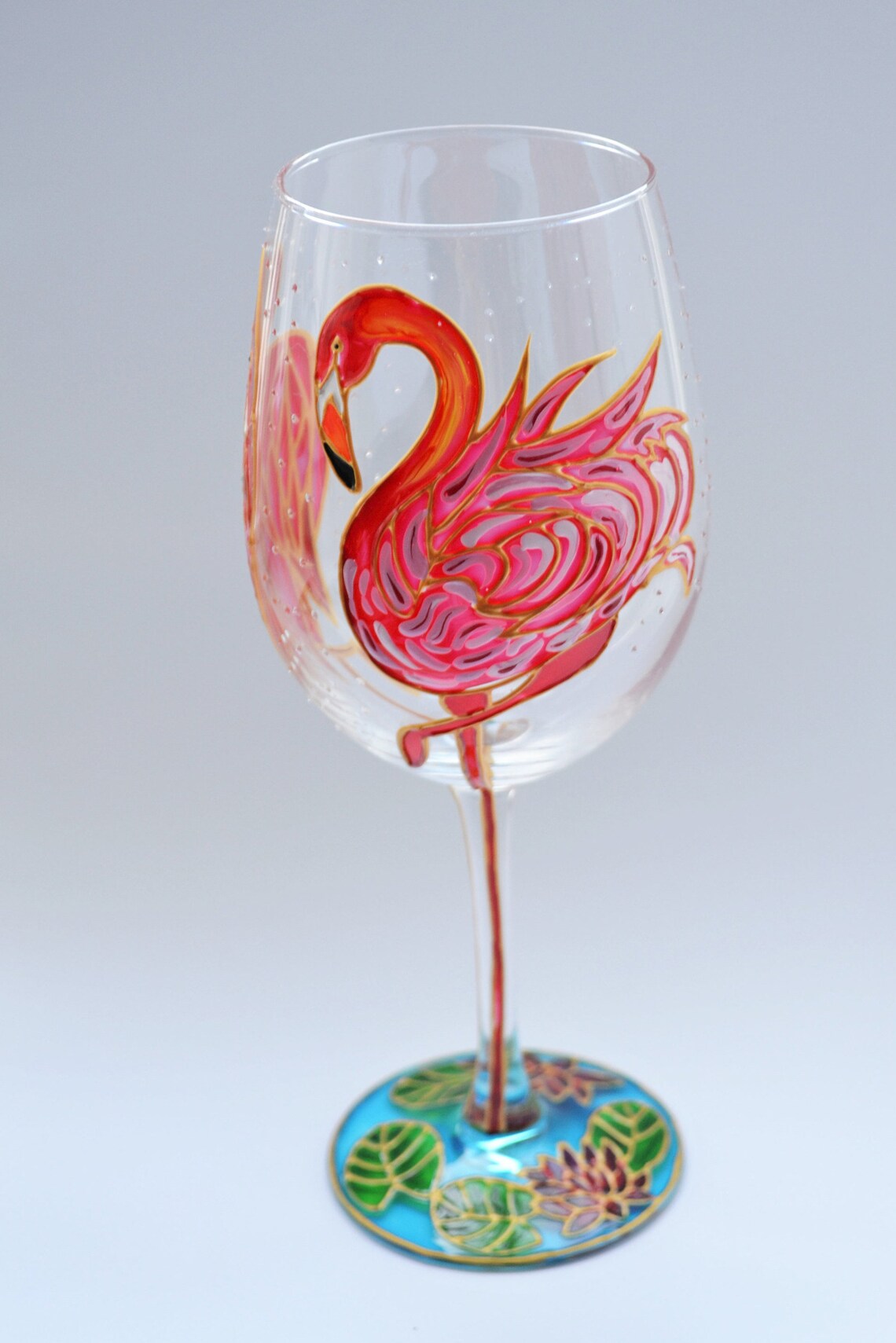 Hand painted personalized glasses Tropical drinking glasses Etsy