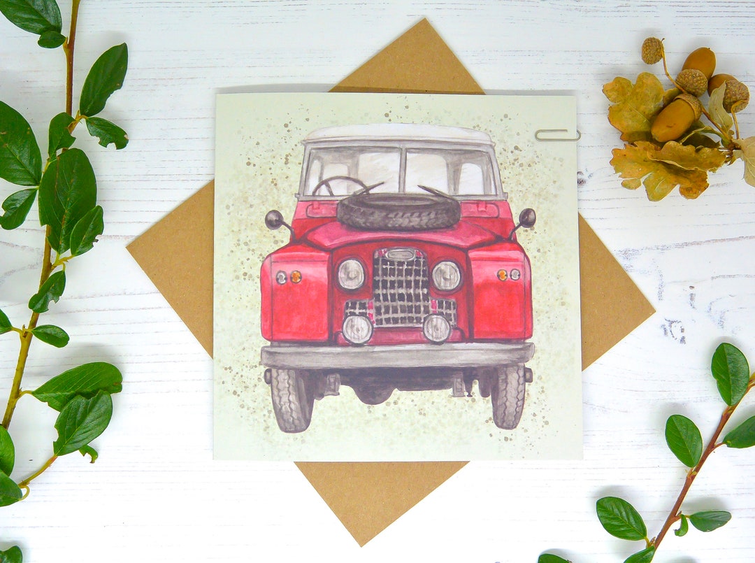 Land Rover Series 2 Square Blank Card Classic Car Series - Etsy