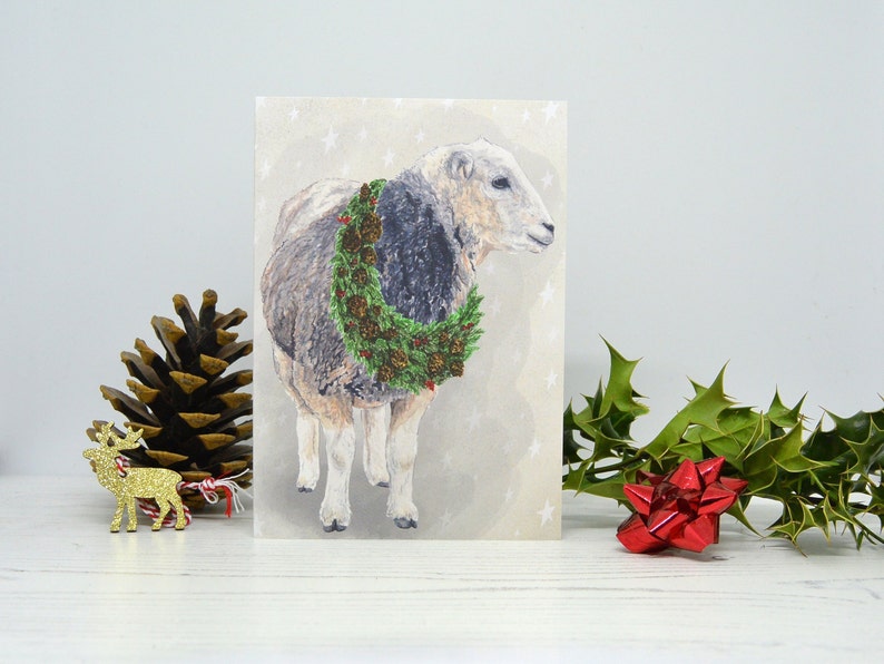 Herdwick Sheep Christmas Card Blank A6 Greetings Card Animal Etsy UK