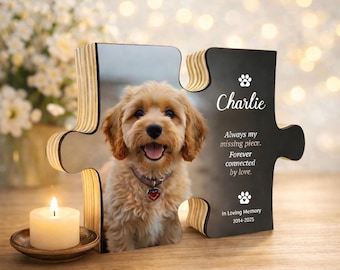 Custom Dog Memorial Gift Puzzle, Pet Loss Gift