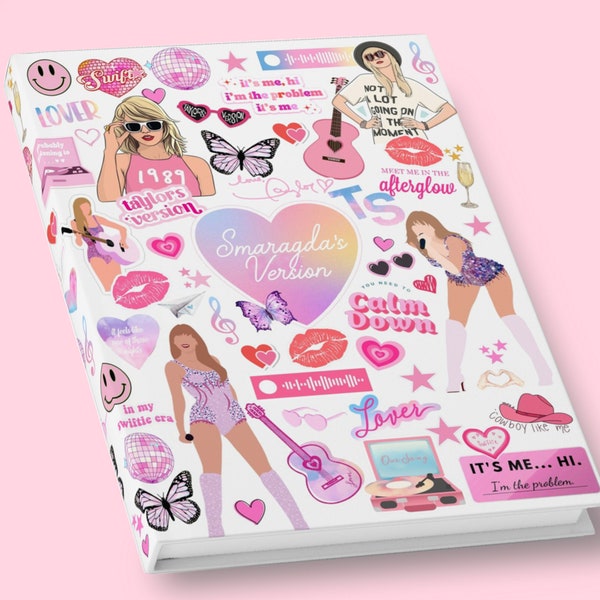Personalized Taylors Version Eras Hardcover Journal Eras tour Swifty Concert Merch Notebook for TS Fan Gift, TS gifts,