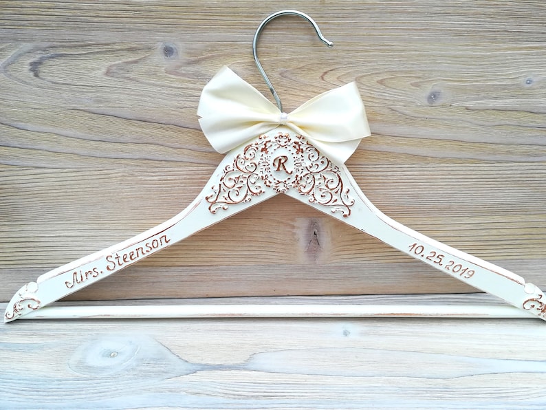 Bride Dress Hanger With Name Bridal Hanger Personalized Custom Etsy