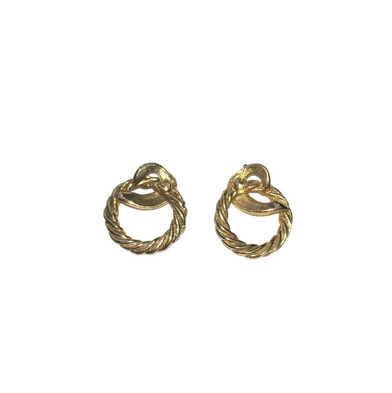 ピアス VINTAGE HOLLYWOOD Smooth Volume Earrings 5BNY507 Lovely Vintage Jewellery Gold-tone Rhinestone Stud Push Back