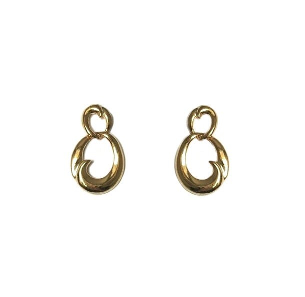 Vintage 1980's Gold Round Oval Ornate Interlinked Rings