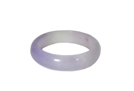 ラベンダー翡翠バングルブレスレット：淡い紫色の石、複数のサイズ