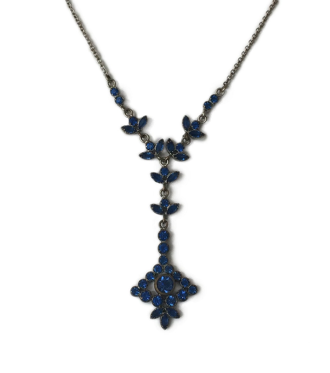 Vintage 1950's Royal Blue Silver Gilded Brass Intricate Etsy