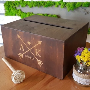 Wedding Envelope Card Box, Wedding Gift, Card Holder, Handmade – Diamond  Wood WCG