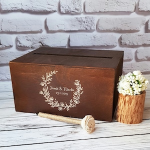 Wedding Card Box With Slot Wooden Card Box For Wedding Post Box Card Holder For Wedding Envelope Box Wooden Money Holder Cards Box Gift Box