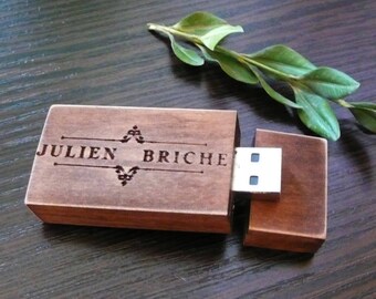 Wooden USB 2.0 flash drive 8 GB 16 gb 32 gb Valentines Day Gift pen drive custom USB wedding usb photography packaging wood usb photography