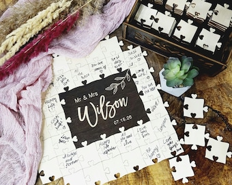 Hochzeitsgästebuch Puzzle Gästebuch Alternatives Hochzeitsspiel Für Gäste Hochzeits-Puzzle Gästebuch Hochzeitsalbum Jahrestag Geschenk