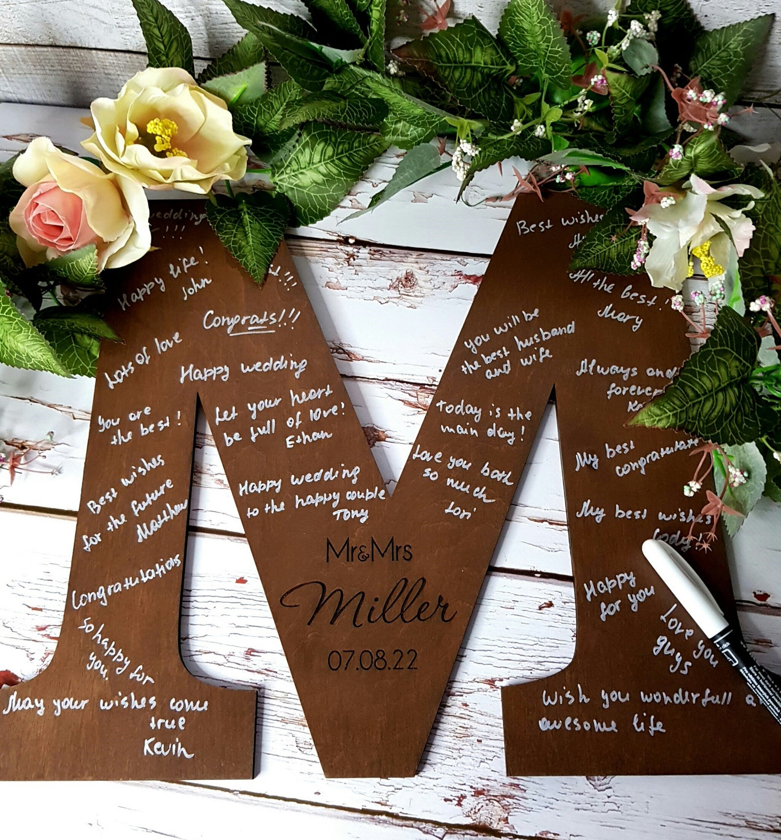 Alternative Guest Book Letter Guest Book Wedding Guest Book Etsy