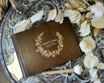 Wedding Guest Book Idea Wedding Photobook Wedding Album Boho Guest Book Polaroid Album Wooden Guest Book Wedding Keepsake Book