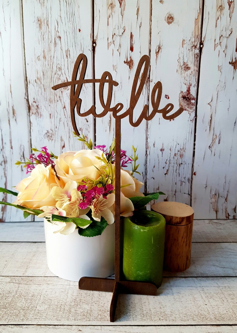 Wooden Table Numbers Gold Wedding Table Numbers Sticks Event Etsy