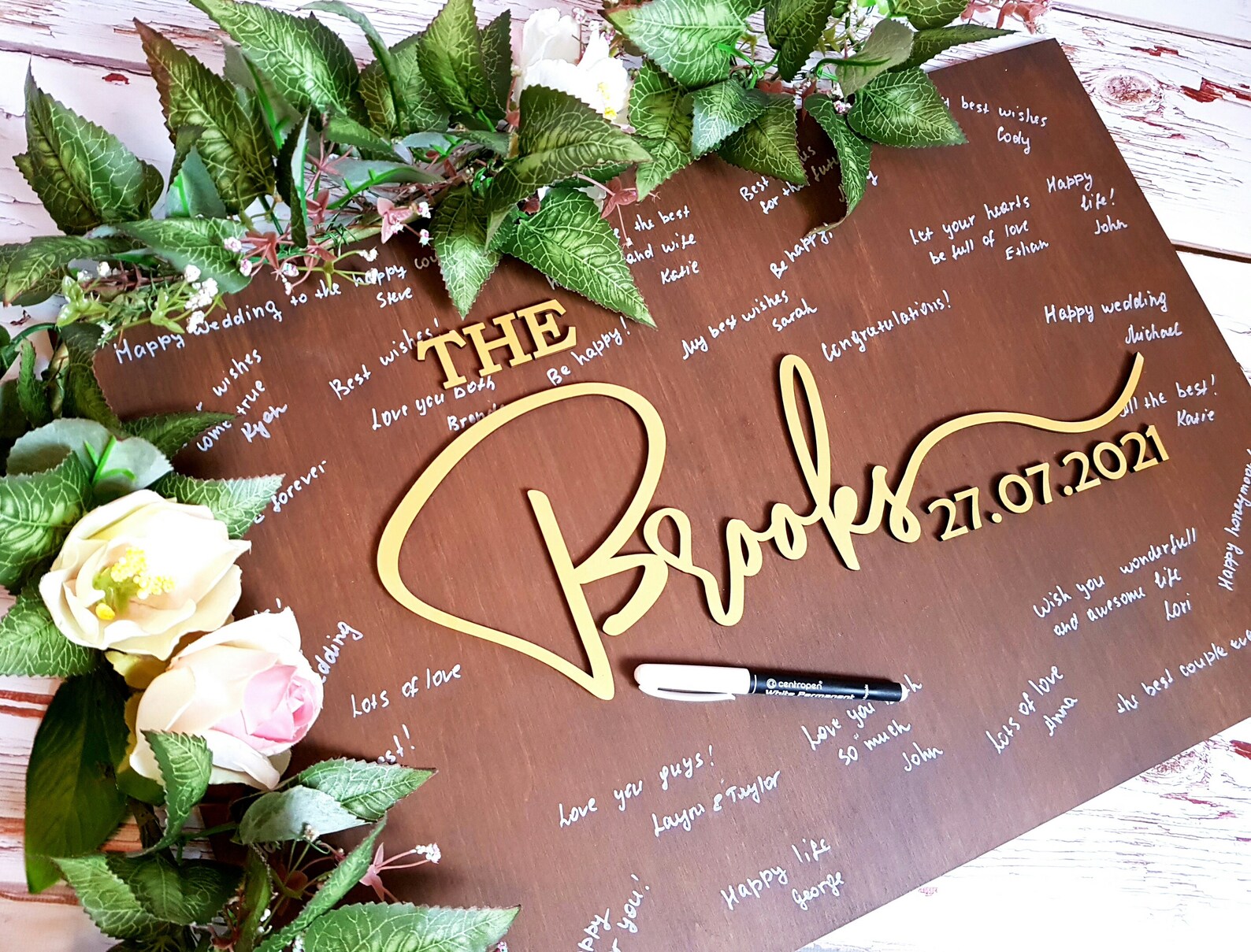 3D Wedding Wishes Board Wedding Guest Book Alternative Guest Etsy