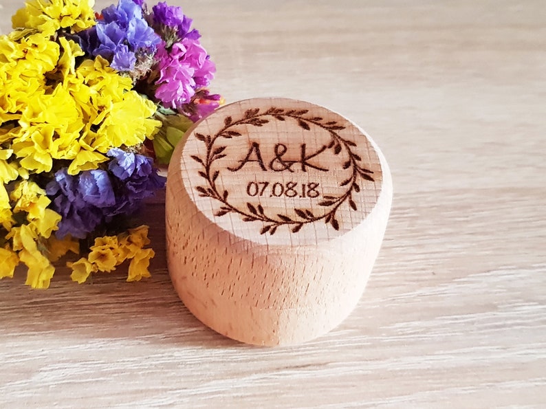 Wedding Ring Box Ring Bearer Box Initials Ring Box Wooden Jewerly Box Engagement Box Proposal Ring Box Wedding Rings Holder Bearer Pillow