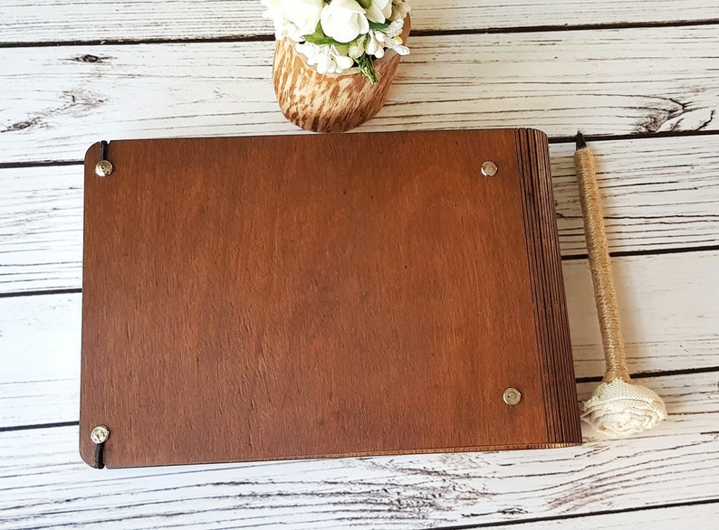 Wedding Guest Book Wooden Guest Book Personalized Guest Book Etsy