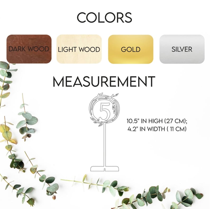 Wedding Table Numbers on Stand Stick Wooden Table Numbers Wedding Numbers Freestanding Numbers Wedding Table Sign Wedding Sign Table Signage image 6