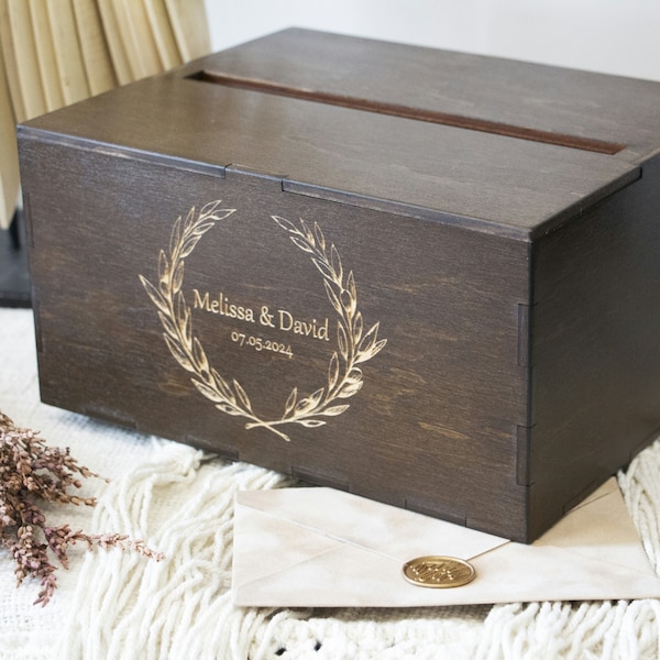 Fineren Box Wooden Drop Box for Weddings - Etsy